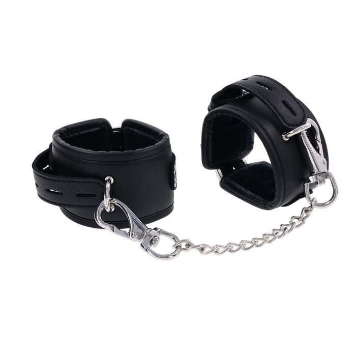 Sportsheets EDGE BDSM Play Handcuffs Restraints Black Premium Padded - Masks And Blindfolds