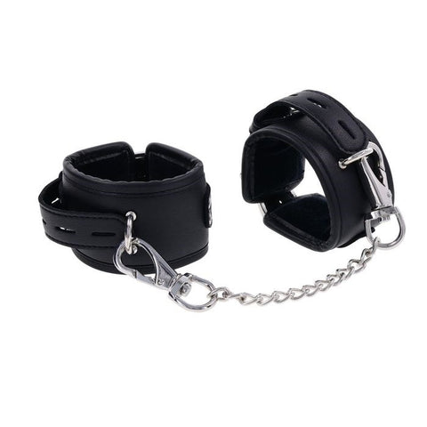 Sportsheets EDGE BDSM Play Handcuffs Restraints Black Premium Padded - Masks And Blindfolds