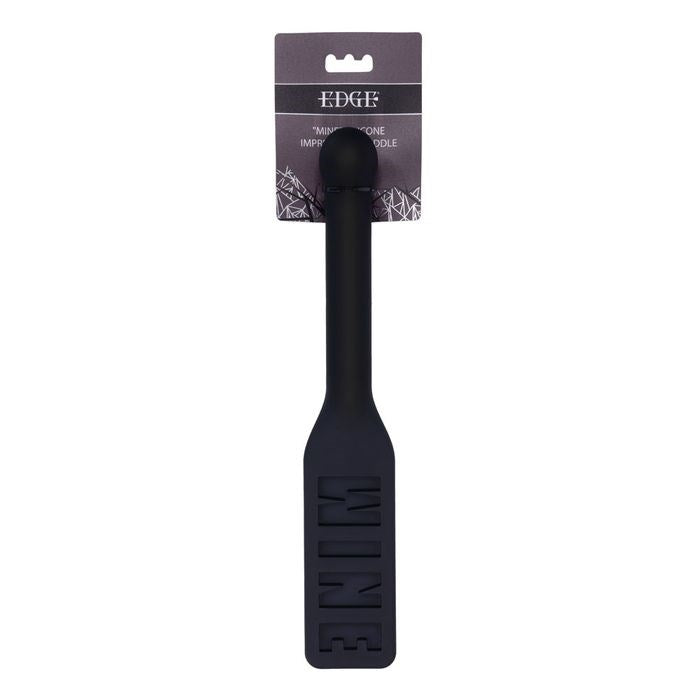 Sportsheets EDGE MINE Silicone Spanking BDSM Paddle Black with MINE Imprint - Paddles And Slappers