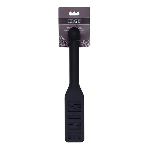 Sportsheets EDGE MINE Silicone Spanking BDSM Paddle Black with MINE Imprint - Paddles And Slappers