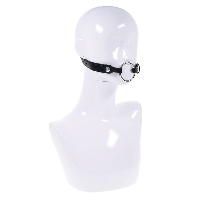Sportsheets EDGE Interchangeable BDSM Play Mouth Gag Ring Black Adjustable - Bondage Gags and Bits