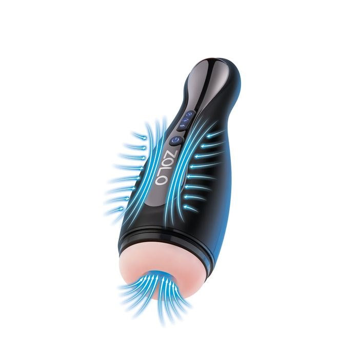 Xgen Products Zolo Blowpin Auto Sucking and Vibrating Male Masturbator Flesh - - Masturbators and Strokers