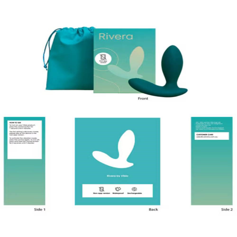 Vibio Rivera Waterproof Silicone Vibrating Butt Plug Thumping Stimulation - - Butt Plugs