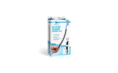 XR Brands CleanStream EZ Flow Silicone Shower Enema Set Push Button Control - Enemas and Douches