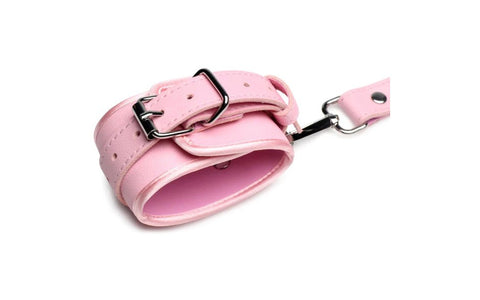 XR Brands Strict PU Faux Leather Bondage Harness with Bows M/L Adjustable - Cuffs And Restraints