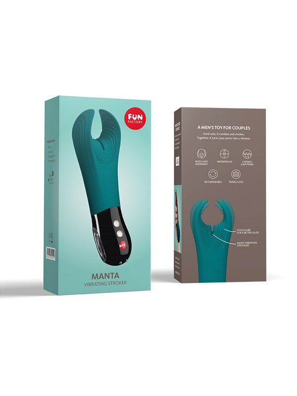 Fun Factory Manta Vibrating Male Stroker - - Masturbators and Strokers