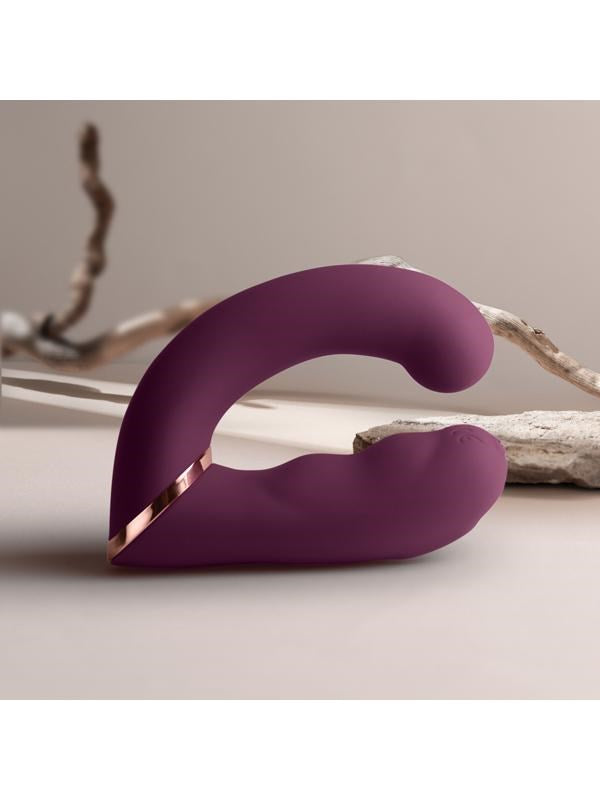 Rocks Off Gemini USB Rechargeable G Spot Vibrator Burgundy Dual Motor - G-Spot Vibrators