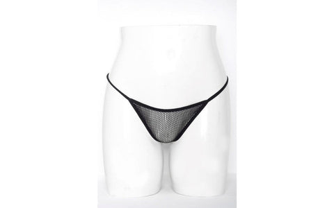 Yelete Killer Legs Womens Mesh Net G String With Sheer Net OS Black - G-Strings, Panties and Shorts