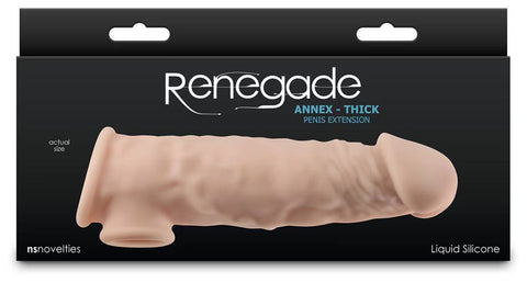 NS Novelties Renegade Annex Thick Silicone Penis Sleeve for Girth Enhancement - Penis Sleeves and Extenders