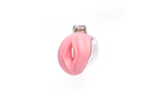 Sport Fucker Pussyfyer Pink Pussy Male Chastity Cage with Dual Lock System - - Male Chastity