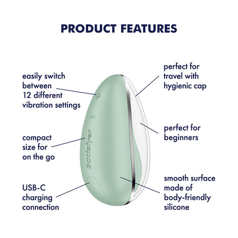 Satisfyer Drop To Go USB Rechargeable Clitoral Stimulator Waterproof - Clit Ticklers and Pulsators