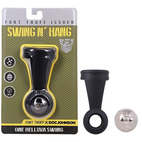 Doc Johnson Fort Troff Swing N Hang Weighted Ball Tugger with Steel Weight - Ball Stretchers and Crushers