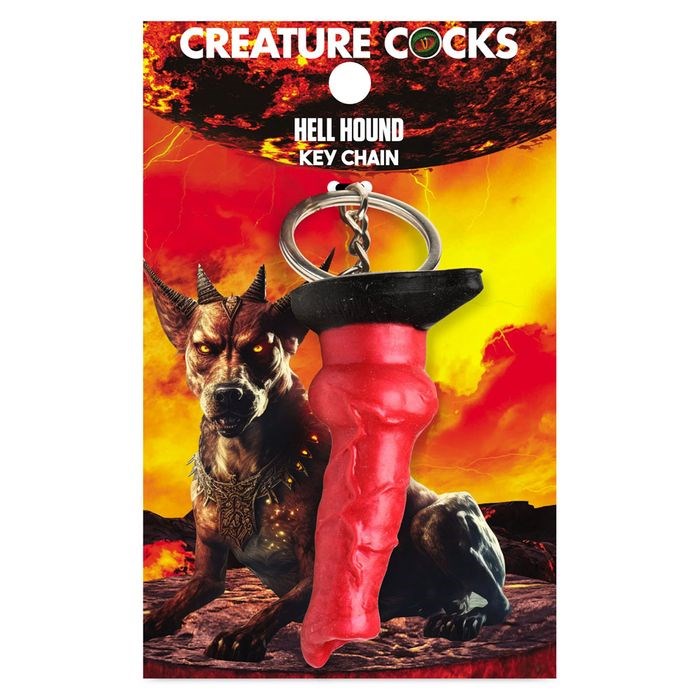 XR Brands Creature Cocks Hell Hound Fantasy Dildo Keyring Bold Statement - - Party Gifts and Novelties
