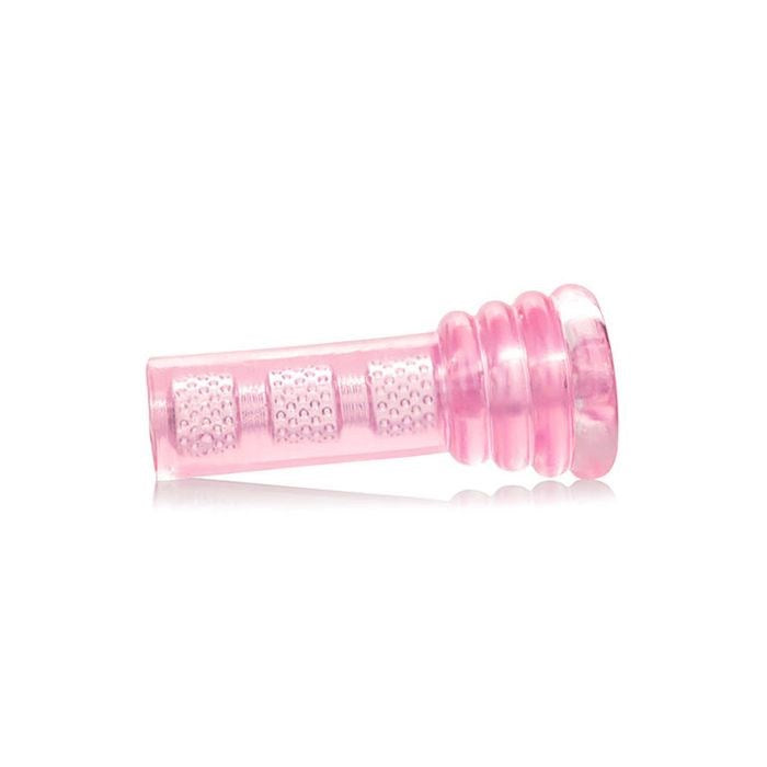 Adam & Eve Super Head Honcho Oral Stroker Pink Three Chamber Suction Design - - Masturbators and Strokers
