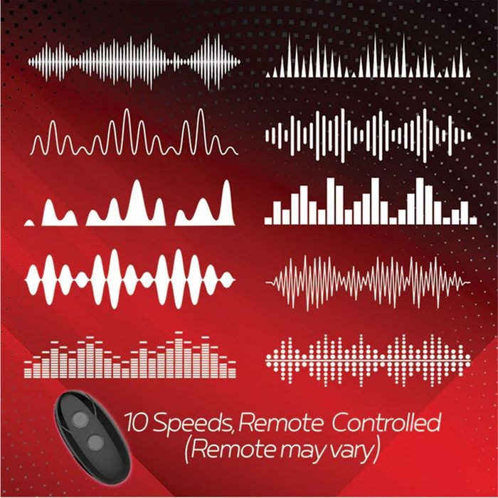 Icon Brands Red Dot V1 Vibrating Cock Ring with Remote Black Dual Loop - - Vibrating Cock Rings