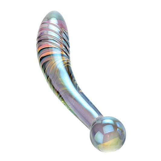 Adam & Eve Fairy Wand Ridged Glass Dildo 22 cm Textured Glass Sex Toy - - Glass Sex Toys