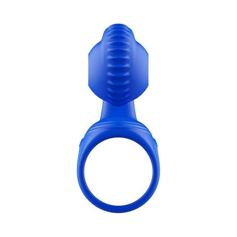 Adam & Eve Rockin & Rollin Snail Vibrating Couples Cage Blue with Rolling Stimulator - Sex Toys For Couples