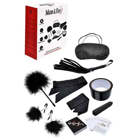 Adam & Eve Midnight Moods Collection Bondage Kit Black 10 Piece - Bondage Kits