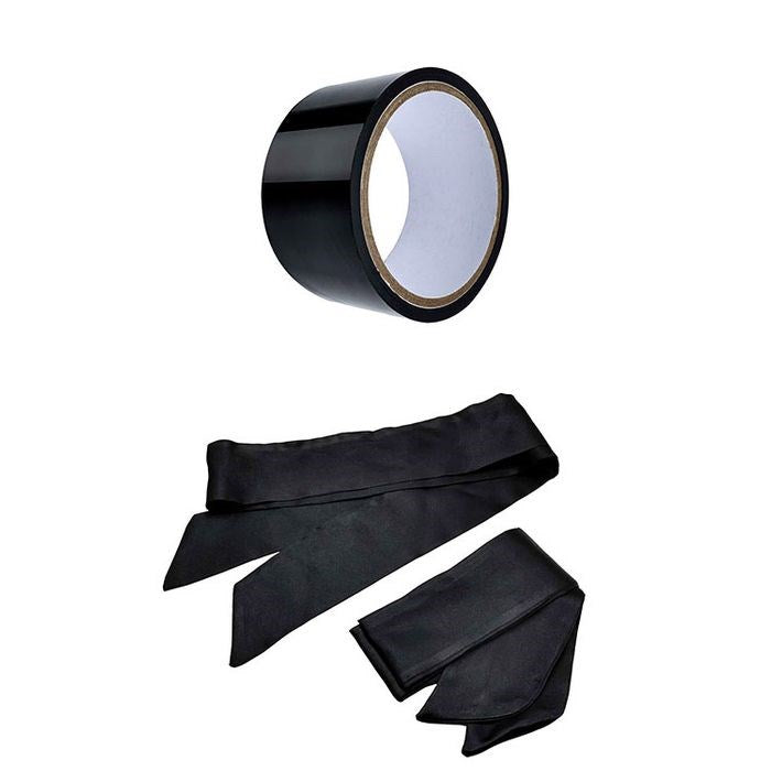 Adam & Eve Midnight Moods Collection Bondage Kit Black 10 Piece - - Bondage Kits