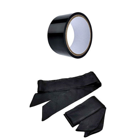 Adam & Eve Midnight Moods Collection Bondage Kit Black 10 Piece - Bondage Kits