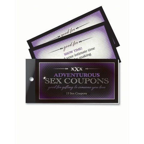Little Genie Adventurous Sex Coupon 15 Piece Couples Intimacy Game - Sex Games, Coupons and Tricks