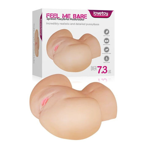 Lovetoy Feel Me Bare Perfect Pussy & Ass Masturbator Flesh Dual Entry - Masturbators and Strokers