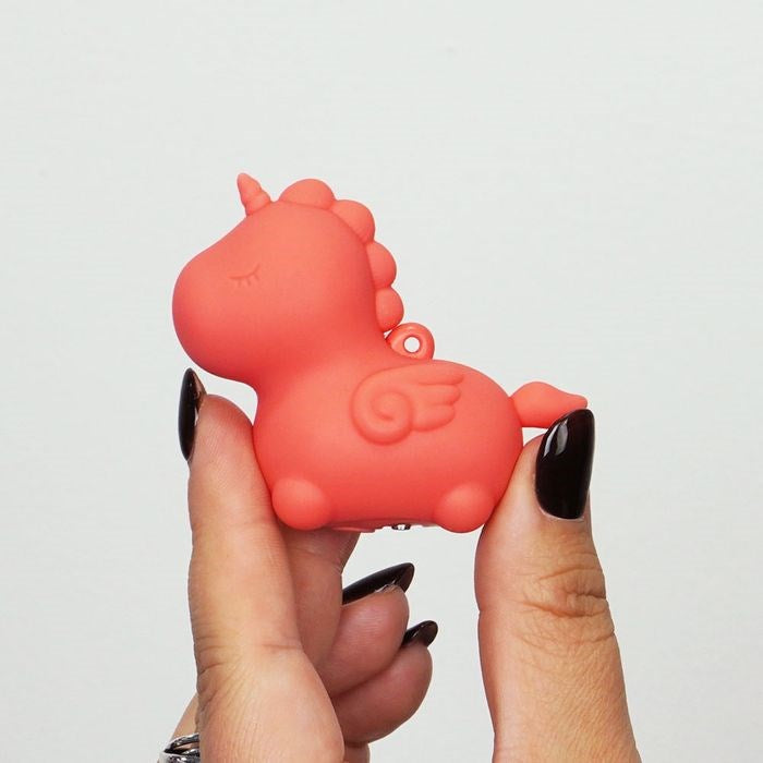 Unihorn Mini Peachy Pony Rechargeable Stimulator Peach Compact Clitoral Vibrator - - Personal Massagers