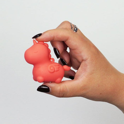 Unihorn Mini Peachy Pony Rechargeable Stimulator Peach Compact Clitoral Vibrator - Personal Massagers