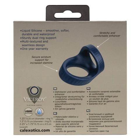 California Exotics Viceroy Max Dual Mens Cock Ring Enhanced Stamina & Firmness - Stretchy Cock Rings