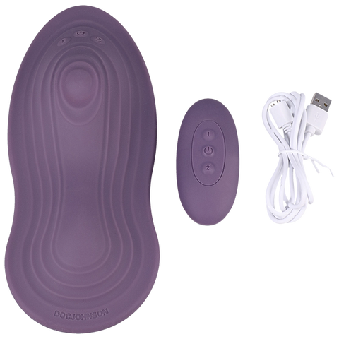 Doc Johnson iRide Pleasure Seat Throb Grinder With Remote Dual Vibrator - Remote Control Vibrators