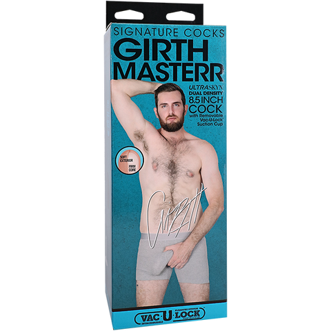 Doc Johnson Vac U Lock Girthmasterr 8.5 Inch Ultraskyn Suction Cup Dildo - Realistic Dildos