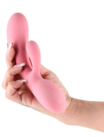 NS Novelties Lust n Dreams Samba Rabbit Vibrator Coral Dual Motor Design - Rabbit Vibrators