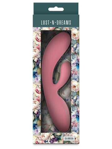 NS Novelties Lust n Dreams Samba Rabbit Vibrator Coral Dual Motor Design - Rabbit Vibrators