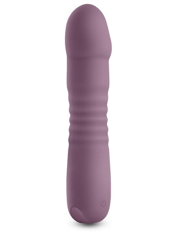 NS Novelties Lust n Dreams Poise Vibrating Dildo Mauve with G Spot Curve - Vibrating Dildos