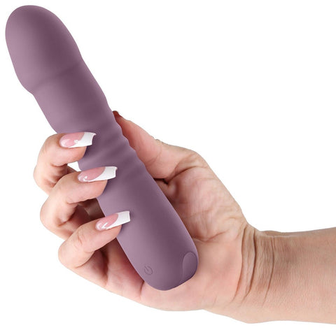 NS Novelties Lust n Dreams Poise Vibrating Dildo Mauve with G Spot Curve - Vibrating Dildos