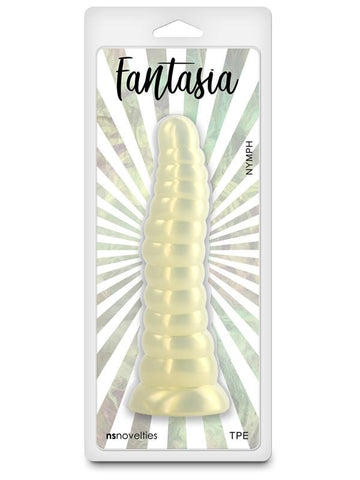 NS Novelties Fantasia Nymph Anal Dildo Amber Flexible TPE Design - Anal Dildos