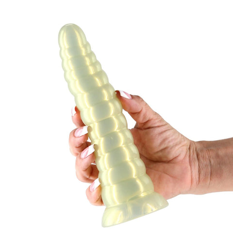 NS Novelties Fantasia Nymph Anal Dildo Amber Flexible TPE Design - Anal Dildos