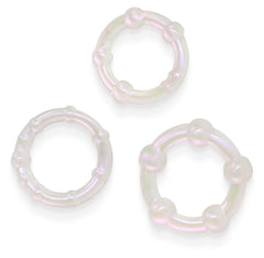NS Novelties Fantasia Intensity Stretchy Cock Rings Pearl - - Cock Ring Sets