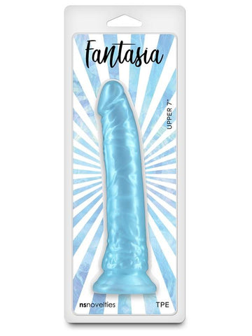 NS Novelties Fantasia Upper 7 Inch Realistic Cock Turquoise Premium Dildo - Realistic Dildos