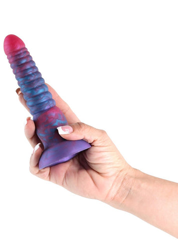 NS Novelties Colours Stacked 6 Inch Realistic Dildo Pink/Blue Premium Silicone - Realistic Dildos