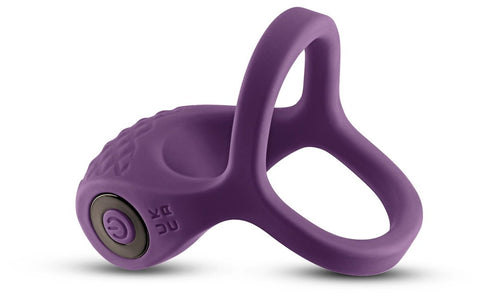NS Novelties INYA Valiant Vibrating Cock Ring Berry with Dual Stimulation - Vibrating Cock Rings