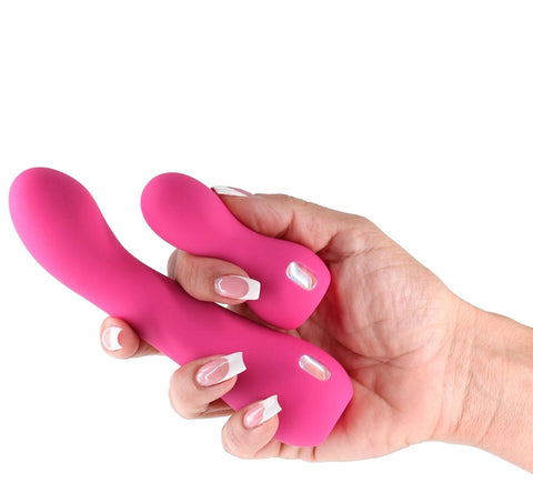 NS Novelties INYA Couplet Curved G Spot Vibrator Pink Dual Vibrator Set - G-Spot Vibrators