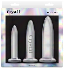 NS Novelties Crystal 3 Piece Anal Trainer Kit Clear - - Butt Plugs