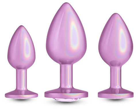 NS Novelties Rear Assets Anal Trainer Kit Iridescent Pink Progressive Plugs - Butt Plugs
