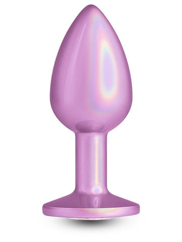 NS Novelties Rear Assets Iridescent Pink Butt Plug Chrome Plated Aluminum - Butt Plugs