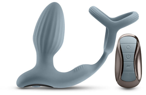 NS Novelties Renegade Pinnacle Vibrating Prostate Massager Gray Remote Control - Prostate Sex Toys
