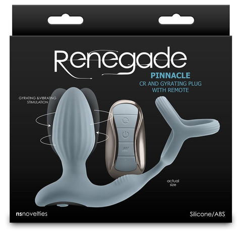NS Novelties Renegade Pinnacle Vibrating Prostate Massager Gray Remote Control - Prostate Sex Toys