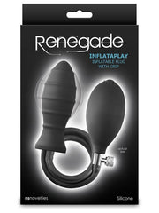Renegade InflataPlay Inflatable Butt Plug Black - - Butt Plugs