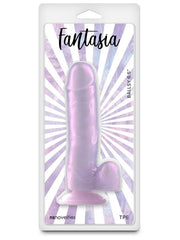 NS Novelties Fantasia Ballsy 6.5 Inch Realistic Dildo Orchid - - Realistic Dildos