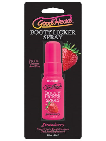 Doc Johnson GoodHead Booty Licker Cherry Flavor Anal Spray for Oral Play - Delay and Excite Sprays